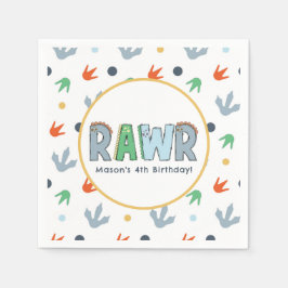 ストンプチョンプラー恐竜誕生日 スタンダードカクテルナプキン