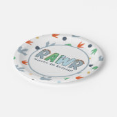 ストンプチョンプラー恐竜誕生日 ペーパープレート (アングル)