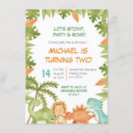 ストンプチョンプロアディノ誕生日招待状 招待状