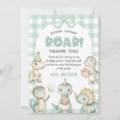 ストンプチョンプロア恐竜ジンガム1歳の誕生日 サンキューカード (正面)