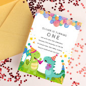 ストンプチョンプロア恐竜1歳の誕生日 招待状