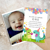 ストンプチョンプロア恐竜1歳の誕生日 招待状
