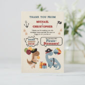 ストンプチョンプローラーパイレーツンボーイ誕生日 サンキューカード (スタンド正面)