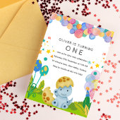 ストンプチョンプ恐竜1歳の誕生日 招待状