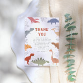 ストンプチョンプ轟音！恐竜の写真の誕生日パーティー サンキューカード