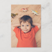 ストンプチョンプ轟音!恐竜の写真の誕生日パーティー サンキューカード (裏面)