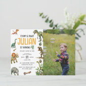 ストンプローア恐竜の赤ちゃんシャワー 招待状 (スタンド正面)
