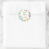 ストンプー感謝していングの恐竜の誕生日パーティー ラウンドシール (バッグ)