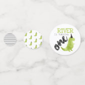 ストンプ&チョンプ恐竜ファースト誕生日グリーンディノ コンフェッティ (正面)