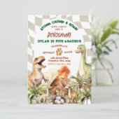 ストンプ・チョンプ・ロア恐竜キッドの誕生日パーティー 招待状 (スタンド正面)
