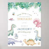 ストンプ、チョンプ&ロア恐竜ボーイズ誕生日パーティー ポスター (正面)