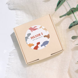 ストンプ、チョンプ、轟音！恐竜の少年の誕生日パーティー ラウンドシール