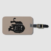 ストーカーライオン – シルエット – 色の追加 ラゲッジタグ (正面横)