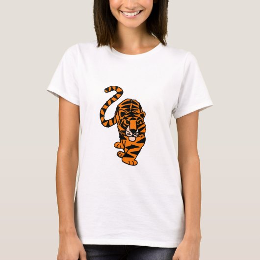 ストーカー芸術的キング・タイガー・アート Tシャツ (正面)