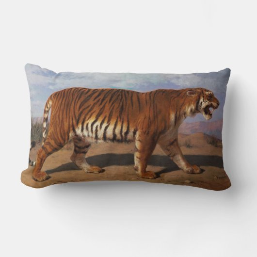 ストーカー・タイガー(Rosa Bonheur) ランバークッション (正面)