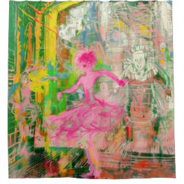 ストーカー – ネオンバレエのカオス シャワーカーテン