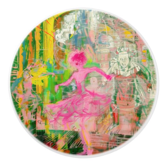 ストーカー – ネオンバレエのカオス セラミックノブ (正面)