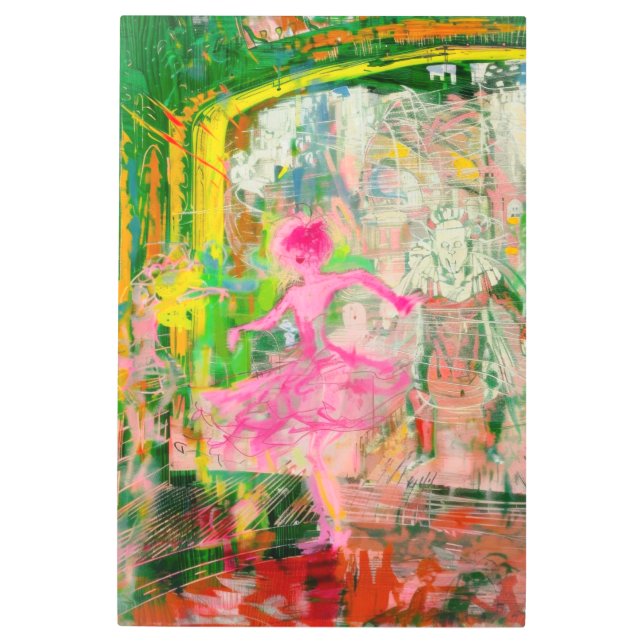 ストーカー – ネオンバレエのカオス メタルプリント (正面)