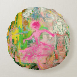 ストーカー – ネオンバレエのカオス ラウンドクッション