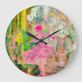 ストーカー – ネオンバレエのカオス ラージ壁時計