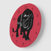 ストーカー・ライオン –  ラージ壁時計 (傾斜)