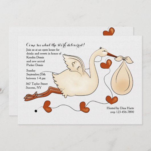 ストークが何を届けたかを見る 招待状 (正面/裏面)