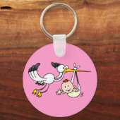 ストークとベビー キーホルダー (正面)