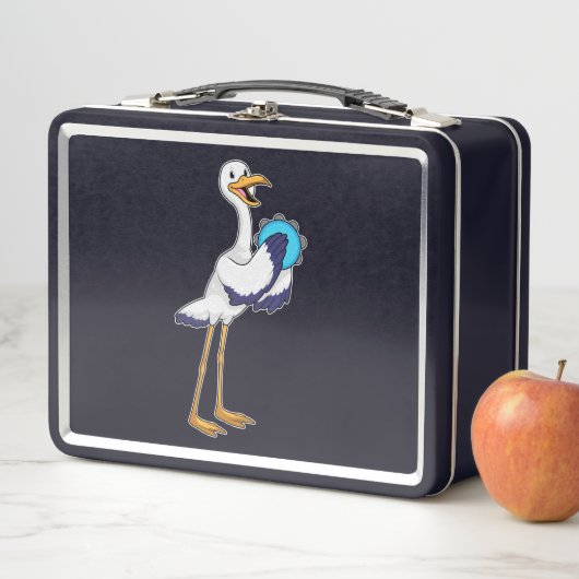 ストークをミュージシャンとしてタンバリンで メタルランチボックス (インサイチュ)