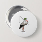 ストークアット魚釣りと魚釣り棒 缶バッジ (正面&裏面)