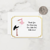 ストークアンドベビーサンキューカード ノートカード (正面/裏面インサイチュ)