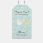 ストークイエローバンドルニュートラルベビーシャワー賛成 ギフトタグ (正面)