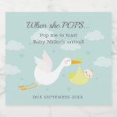 ストークイエローバンドルポップ・アートのit スパークリングワインラベル (シングルラベル)