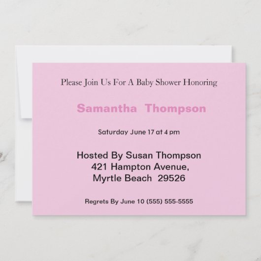 ストークオレンジベイビーシャワー招待状 招待状 (裏面)