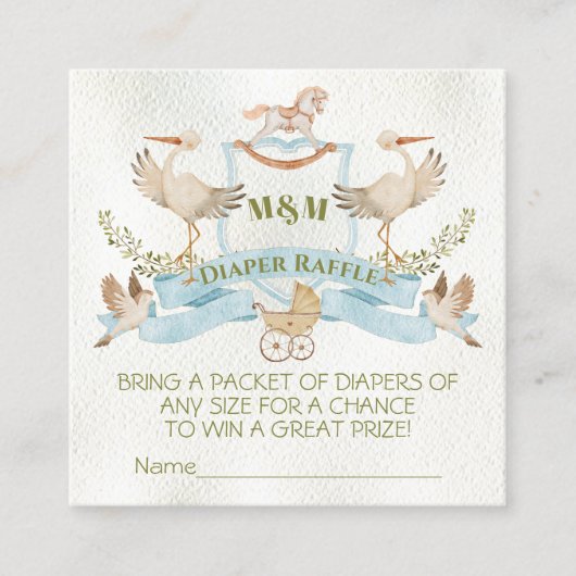 ストーククレストおむつラッフル スクエア名刺 (正面)