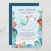 ストークサンタクロースクリスマス誕生アヌセメント シーズンカード (正面/裏面)