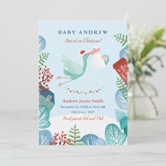 ストークサンタクロースクリスマス誕生アヌセメント シーズンカード (スタンド正面)