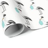 ストークスペシャル配信ベビーリビールパーティーティール（緑がかった色）ブルー ラッピングペーパー (ロールコーナー)