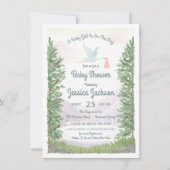 ストークズジャーニーベビーガールシャワー招待状 招待状 (正面)