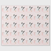 ストークデザインベビーシャワー ラッピングペーパー (フラット)