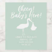 ストークデリバリ応援セージグリーン男女兼用 ワインラベル (シングルラベル)