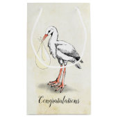 ストークベビーシャワー抱き枕（ニュートラル） スモールペーパーバッグ (裏面)