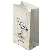 ストークベビーシャワー抱き枕（ニュートラル） スモールペーパーバッグ (正面アングル)