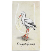 ストークベビーシャワー抱き枕（ニュートラル） スモールペーパーバッグ (正面)