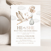 ストークベビー配信He or She Gender Revealパーティー 招待状