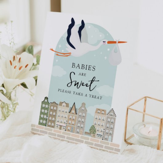 ストークボホベイビーシャワーベビーは甘い好意である 台座サイン