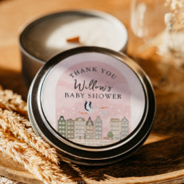 ストークボホベイビーシャワーベビー散水感謝 ラウンドシール