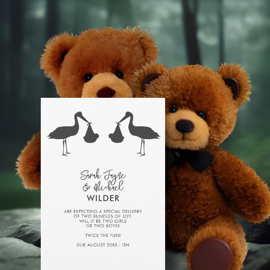 ストークモダンツイン妊娠発表カード 案内状