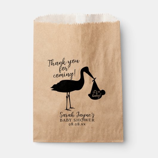 ストークモダンデリバリーありがとう赤ちゃんシャワー フェイバーバッグ (正面)
