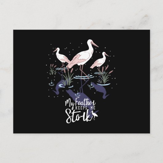 ストークユーモア:「私の保羽は私のストーク」 シーズンポストカード (正面)