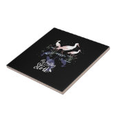 ストークユーモア:「私の保羽は私のストーク」 タイル (側面)